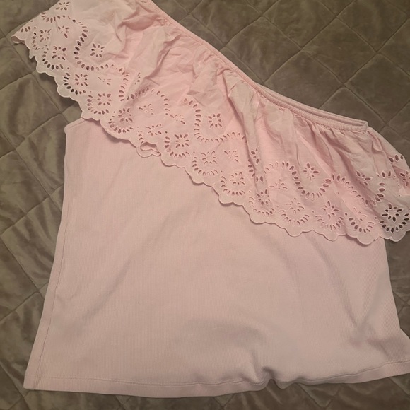 Old Navy pink one shoulder ruffle top size 2x - Picture 3 of 6